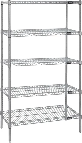 Vista 31 de Quantum Storage Systems WR74-1824BK Kit de inicio para estantería de alambre de 4 niveles de altura de 74 pulgadas, acabado negro, 18 pulgadas