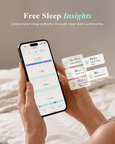 Vista 7 de Sense-U Smart Baby Monitor Pro de largo alcance + cámara PTZ de 2.5K, sin