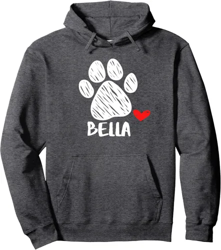 Vista 5 de Bella Dog name Puppy Parent Puppy Named Bella Sudadera con capucha para perros, Negro