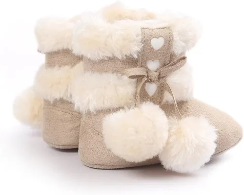 Vista 3 de Botas Estamico de invierno, con lazo, de nieve, de felpa, para niña