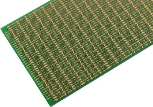 Vista 4 de BB3U BusBoard-3U, buses en zig-zag, PCB de 1 cara, máscara de soldadura, acepta conexión DIN, 3.94 x 6.30 in (100 x 160 mm)