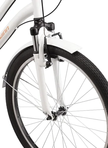Vista 4 de Schwinn Regioneer - Bicicleta híbrida de confort para adultos, ruedas de 26 pulgadas, 7 velocidades, marco de acero, frenos lineales de aleación