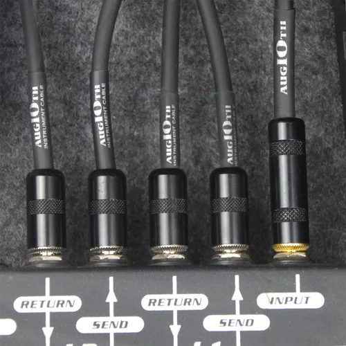 Vista 7 de Cable de conexión de guitarra de 6 pulgadas, cables de pedal de efecto de guitarra de 5.9 in, en ángulo Performance Guitar Effect Pedal Cables