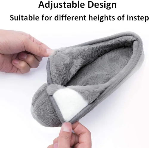 Vista 2 de Git-up Pantuflas diabéticas de espuma viscoelástica para mujer artritis edema ajustables puntera cerrada pies hinchados cómodas para interiores