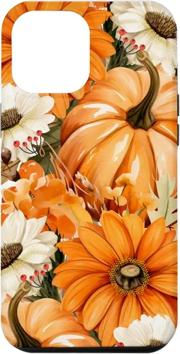 Vista 25 de Funda con temática de otoño para iPhone 16, diseño de calabaza, niña, mujer, diseño vintage de otoño