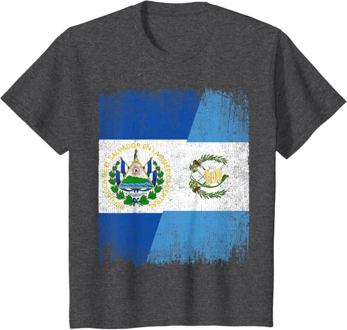 Vista 28 de Camiseta Half El Salvador Bandera de Guatemala con raíces guatemaltecas