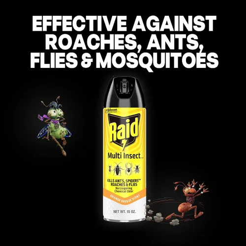 Vista 7 de Raid Asesino de insectos múltiples, brisa de naranja, 15 onzas (paquete de 1)