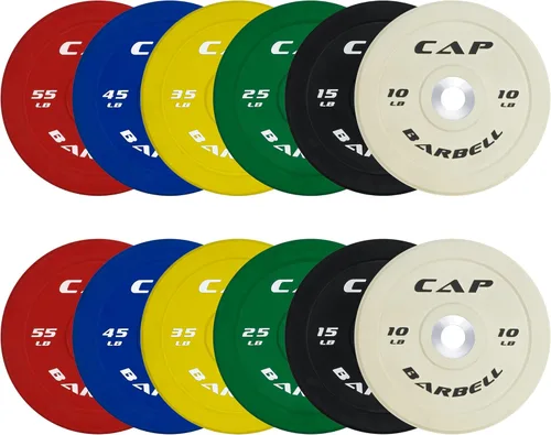 Vista 57 de CAP Juego de pesas olímpicas de 2 pulgadas 100-370 libras Varios colores Estante de almacenamiento opcional