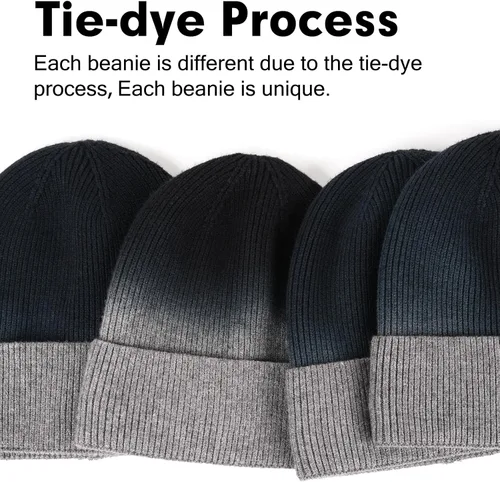 Vista 2 de Wmcaps Gorro de invierno para hombres y mujeres, gorro de punto suave y cálido con forro polar