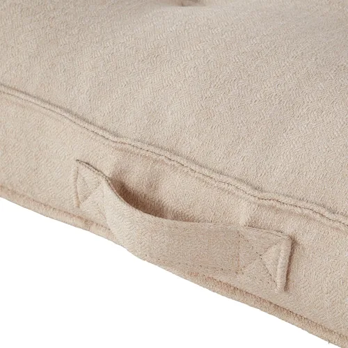 Vista 5 de Happy Hounds Milo - Cama cuadrada copetuda para perro, color crema, mediano (32 x 32 pulgadas)