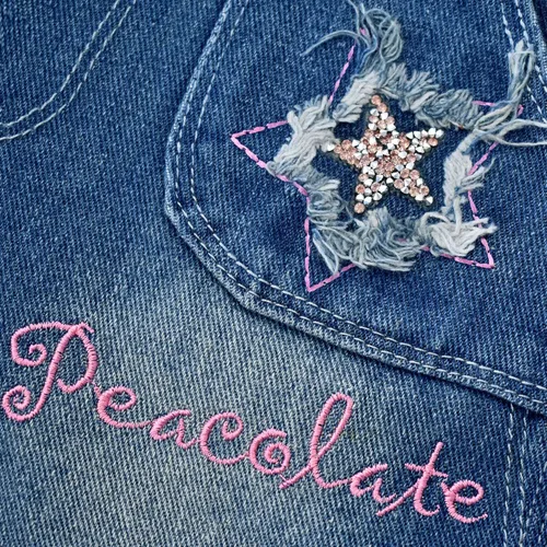 Vista 5 de Peacolate 4-11T Little & Big Girls Jumper Dress Casual Strap Denim Overalls