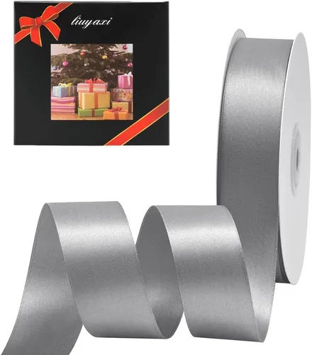 Vista 21 de Cinta de satén verde manzana de doble cara de color sólido de 1/2 pulgada x 25 yardas, cintas perfectas para manualidades, decoración de bodas