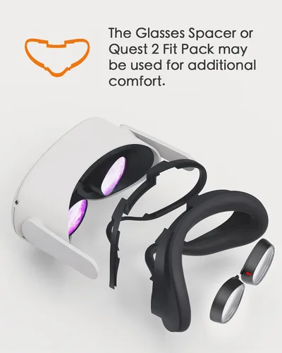 Vista 4 de Amavasion Glasses Lenses Insert Compatible with MetaOculus Quest 2, VR Headset Customized Easy-to-Install Frame Plus Lens Combination SPH-5.00(One