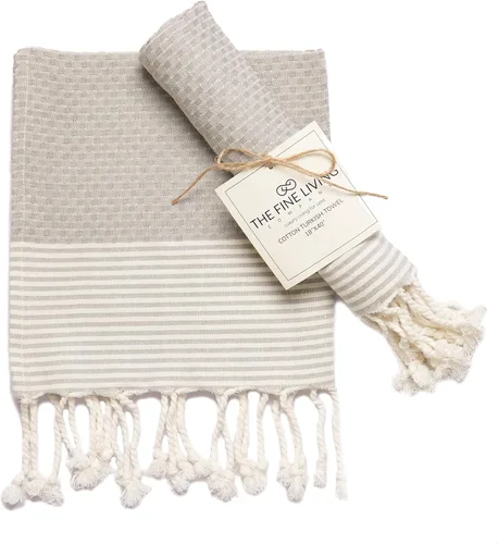 Vista 19 de The Fine Living Co. - Juego de 2 toallas de mano turcas, 100% algodón, toallas de mano decorativas para cocina y baño, para baño, invitados, cara