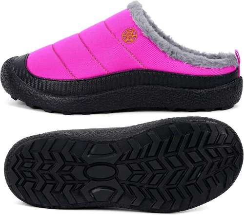 Vista 4 de Eagsouni - Pantuflas de casa para hombre con forro de piel para invierno
