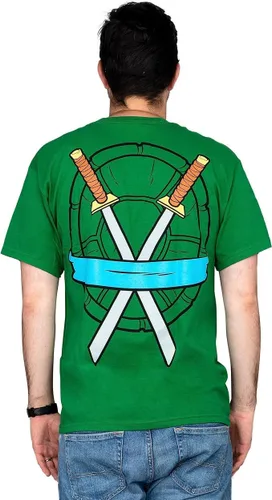Vista 4 de Teenage Mutant Ninja Turtles, playera con antifaz de las Tortugas Ninja para hombre.