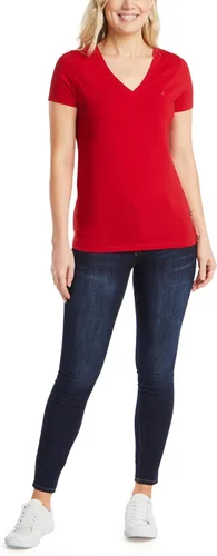 Vista 2 de Nautica Camiseta de algodón elástico con cuello en V para mujer Easy Comfort
