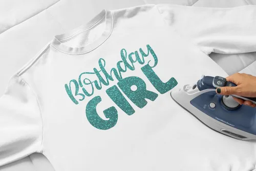 Vista 8 de Calcomanía termoadhesiva para niña de cumpleaños, parche de transferencia de camisa de fiesta de cumpleaños, manualidades, color de tamaño de Negro
