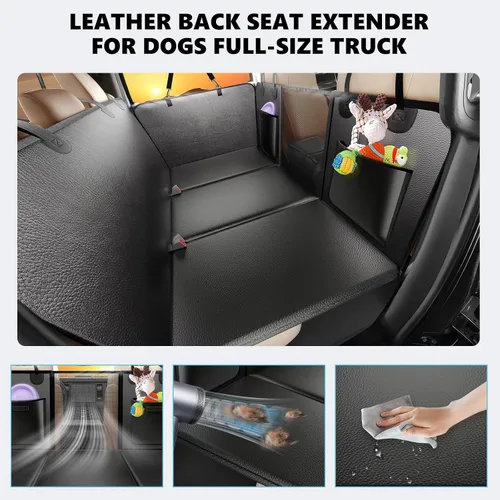 Vista 3 de Funda de asiento trasero para perro, hamaca para perro de fondo duro para automóvil, impermeable, XL, grande, suave, extensor de mascotas, cama