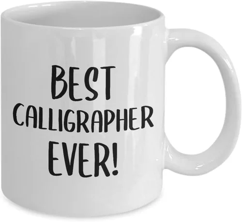 Vista 2 de Appreciation Gifts Idea for Calligrapher Coffee Mug Tea Cup - Calligraphy Hobby Lettering Design Artist Calligraphic Lover Funny Cute Gag