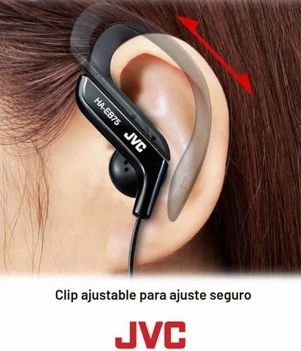 Vista 2 de JVC HAEB75B - Auriculares deportivos con clip (Negro)