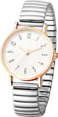 Vista 11 de OIDEA Relojes de mujer con correa elástica: relojes de pulsera de gran tamaño con números arábicos analógicos de cuarzo para mujer, banda elástica