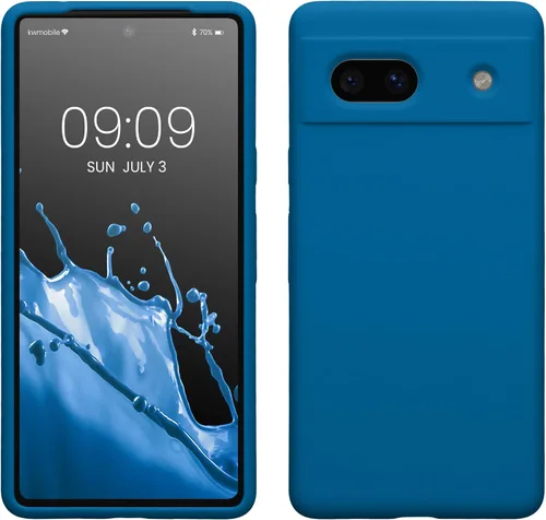Vista 200 de kwmobile Funda Compatible con Google Pixel 6 Pro - Funda de Teléfono de Silicona TPU con Acabado Suave - Azul Caribe