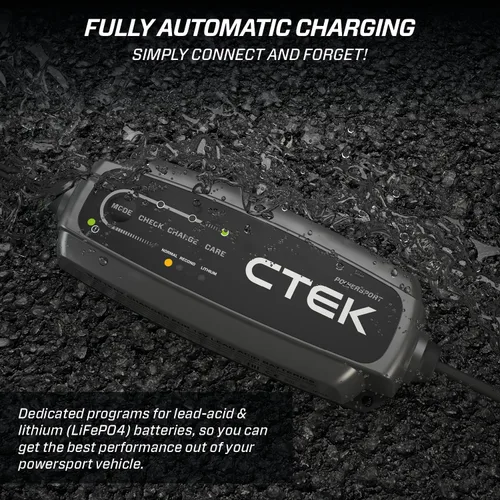 Vista 3 de CTEK CT5, Cargador de Batería Automotriz de 12V para Auto, Motocicleta, ATV, Motonieve - Cargador de Batería por Goteo y Mantenedor de Batería