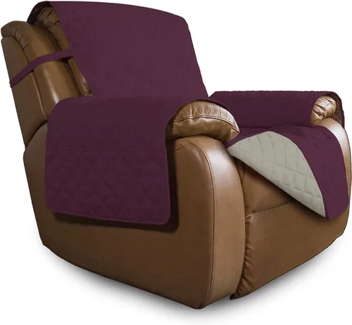Vista 340 de Easy-Going - Funda reversible para sofá, resistente al agua, con varillas de espuma y correas elásticas, protector de muebles para mascotas y perros