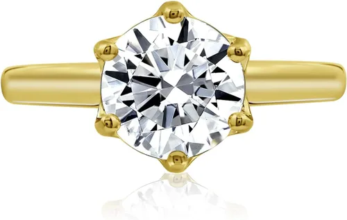 Vista 7 de Sterling Silver Solitaire Ring set with Round Infinite Elements Cubic Zirconia