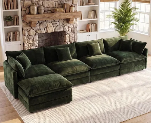 Vista 87 de 76.7" Cloud Couch for Living Room, Deep Seat Loveseat Sofa, Beige Breathable Chenille, 2-Seats Couch for Apartment Small Spaces, Pocket Spring