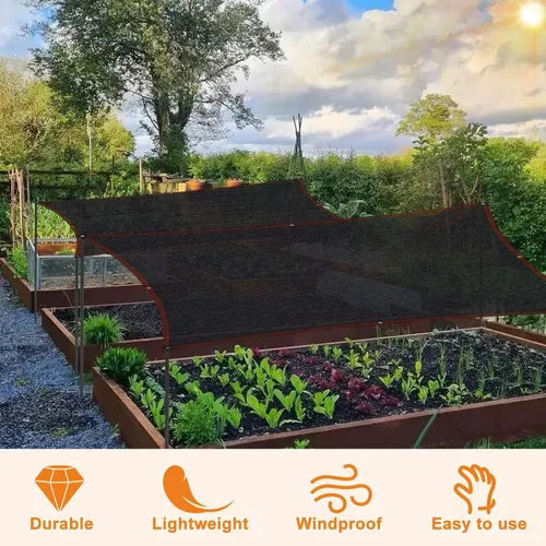 Vista 5 de Storystore Lona de malla 40% con ojales, 6.5 pies x 13 pies, lona de malla para jardín, invernadero, cubierta, patio, plantas, flor, pollo, gallinero
