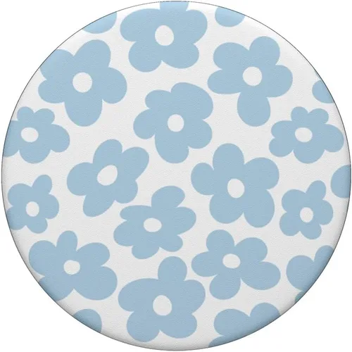 Vista 3 de PopSockets PopSockets intercambiables con flores de color azul claro