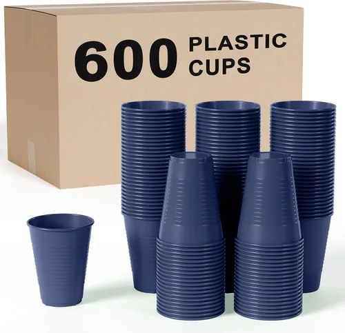 Vista 16 de Party Solids Vasos de plástico negros - 12 onzas, paquete de 100