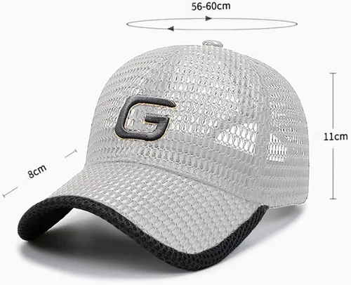 Vista 6 de FASHIXD Gorra de béisbol para hombre, de malla de verano, transpirable, para correr, deportes al aire libre, de secado rápido