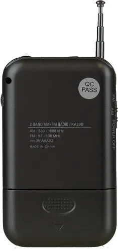 Vista 3 de Kaito KA200 radio de bolsillo AM/FM Gris