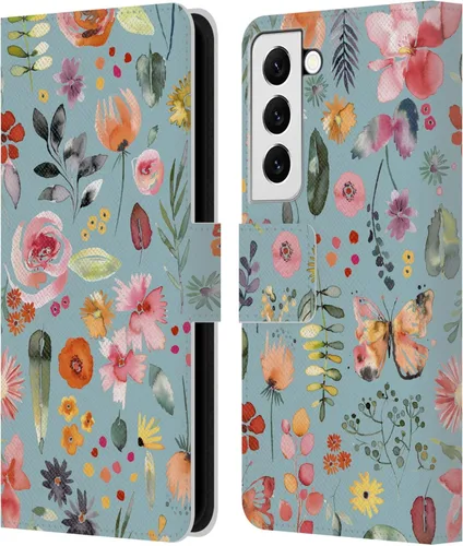 Vista 100 de Head Case Designs Officially Licensed Ninola Butterfly Nature Spring Floral Leather Wallet Case Compatible with Samsung Galaxy A07 4G