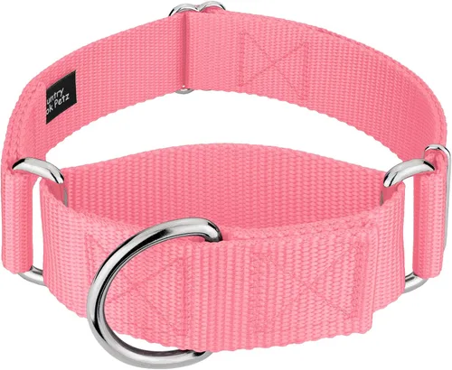 Vista 31 de Country Brook Design - Collar ancho para perro, ajustable para razas grandes - Collar de perro de nailon sólido Martingala
