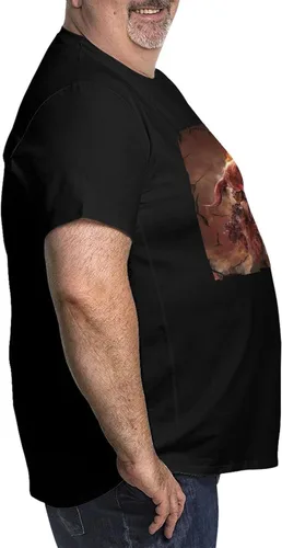 Vista 4 de GisjYoHlo Man Fat Man T Shirt Oversized Short Sleeve Cool Cotton Shirts Summer Tee