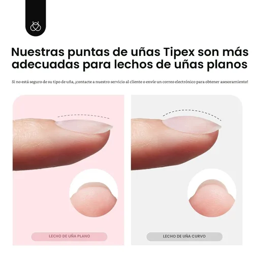 Vista 6 de Beetles Tipex Instant Apex - Puntas de uñas cuadradas largas, 192 piezas, 16 tamaños (00-14)