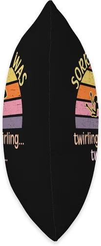 Vista 2 de Majorette Gymnastic Dancing Baton Twirl Sorry I'm Late - Almohada giratoria, 16 x 16 pulgadas, multicolor
