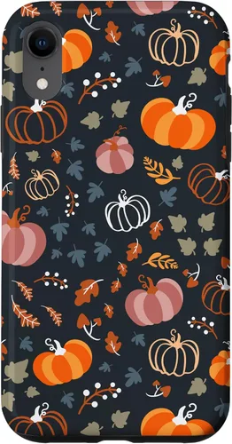 Vista 24 de iPhone 13 Otoño Hojas Caídas Calabaza Cosecha de Especias Feliz Otoño