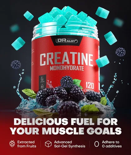 Vista 4 de 99.99% Creatine Monohydrate Gummies More 15% Strength, 5X Energy, Muscle, Recovery, Pre-Workout Complex Creatine for Women & Men with 5000mg