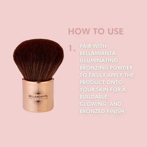 Vista 4 de Bellamianta Cepillo bronceador Kabuki de lujo