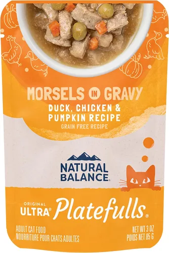 Vista 15 de Natural Balance - Comida húmeda para gatos adultos de interior, sin grano, fórmula Original Ultra Platefulls, receta de pollo y hígado de pollo