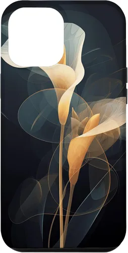 Vista 26 de Elegant Minimalist Calla Lily Abstract Dots Lines Background Case for iPhone 16