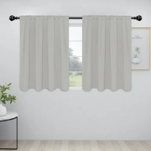 Vista 28 de Easy-Going - Cortinas opacas con bolsillo para varilla para dormitorio, cortinas de ventana para oscurecer la habitación para sala de estar