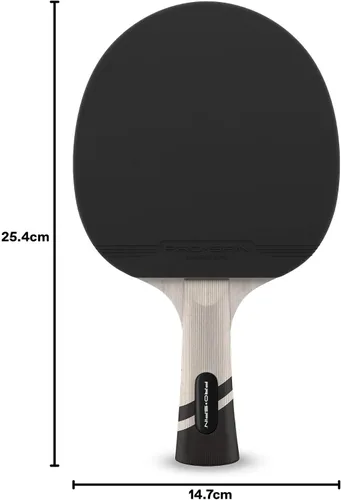 Vista 9 de PRO-SPIN Ping Pong Paddles – ITTF Approved Professional Table Tennis Rackets with Carbon Fiber for Superior Control 7-Ply Blade, Premium Rubber