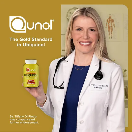 Vista 7 de Qunol Ubiquinol CoQ10 cápsulas blandas de 200 mg, potente antioxidante para la salud cardíaca y vascular, esencial para la producción de energía