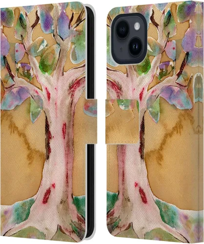 Vista 10 de Head Case Designs Officially Licensed Wyanne Half Light Nature 2 Leather Wallet Case Compatible with Apple iPhone 15